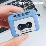 Mini Retro Cassette Tape Recorder Keychain