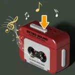 Mini Retro Cassette Tape Recorder Keychain