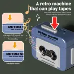 Mini Retro Cassette Tape Recorder Keychain